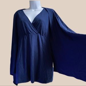 Pietro Brunelli Maternity Blouse w Flowing Sleeves, empire waist, v neck